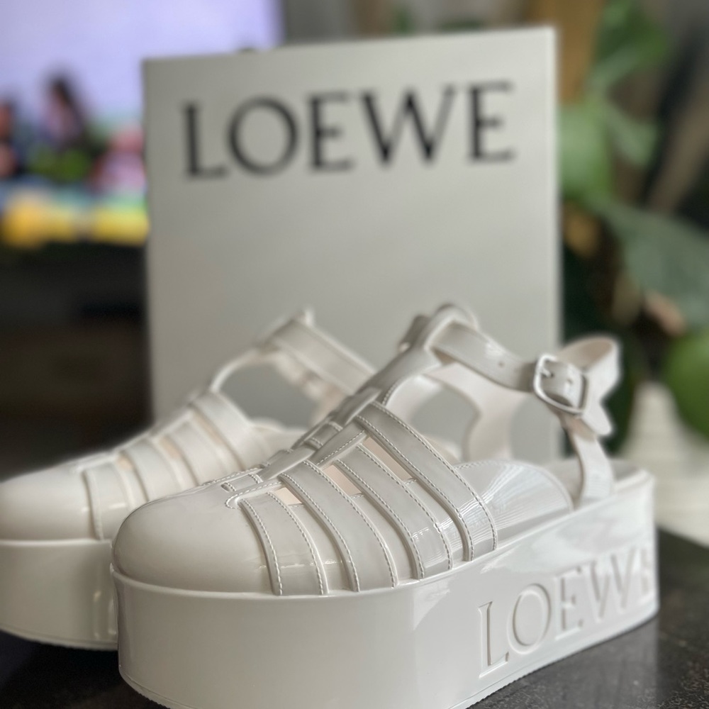 🤍Loewe Rubber Wedge Platform Fisherman Sandals🤍